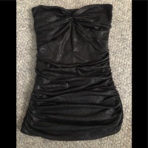 Black shimmer tube top